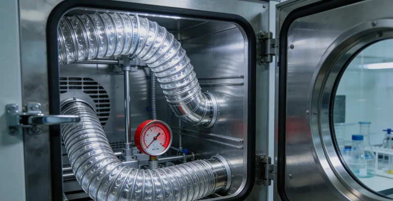 医生在诊室内与患者家属沟通，共