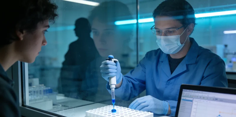 现代化基因测序实验室内部环境