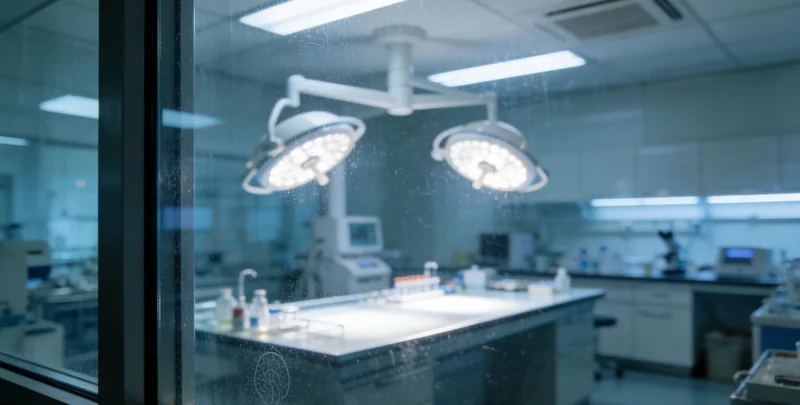 专业医学实验室内景,展示精密检