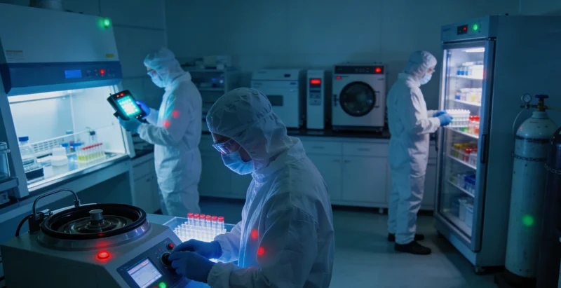 实验室内技术人员正在操作精密仪