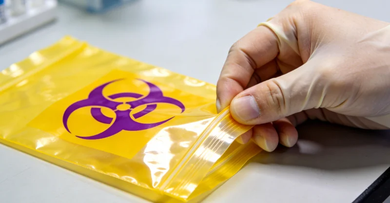 医生在急诊室灯光下查看肺部CT