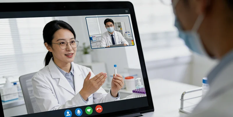 规范进行咽拭子采样的步骤示意图