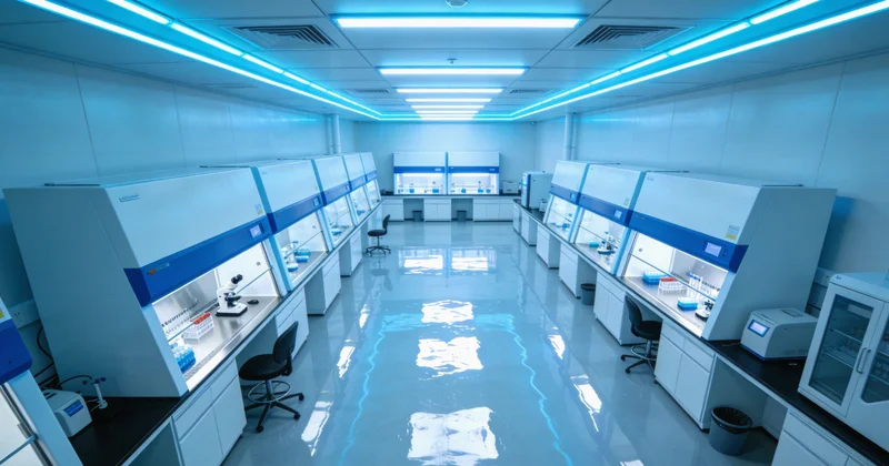 现代化基因检测实验室工作场景