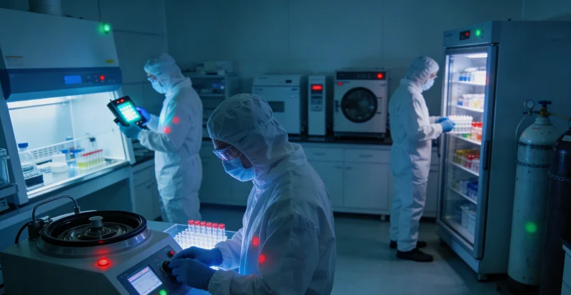 专业的PCR实验室内部环境，展