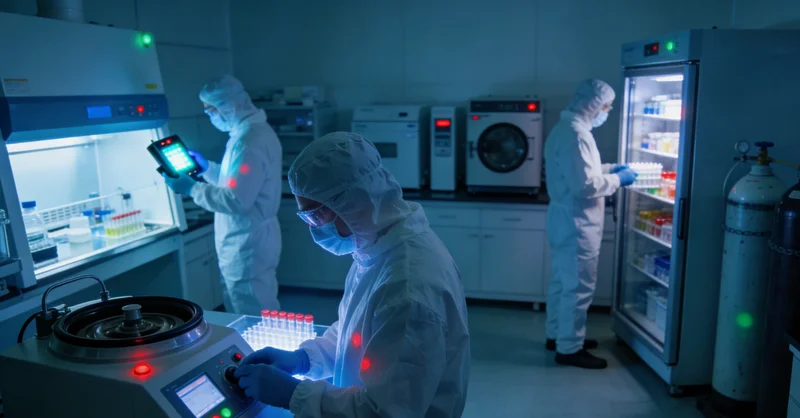 在温馨的环境下，专业人员为男士解读基因检测报告