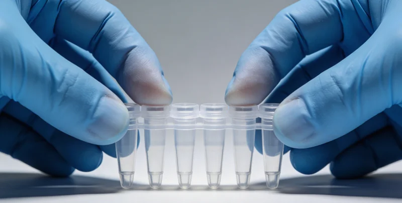 医生与患者家属正在讨论脑部CT影像和基因检测报告