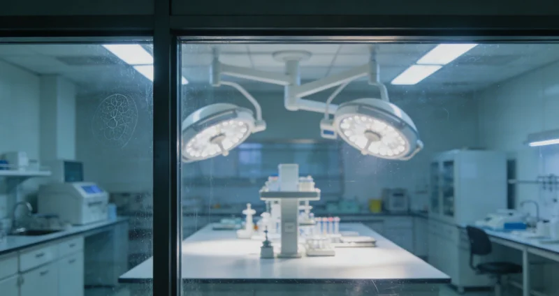 在诊室中,医生正向患者和家属展示基因检测报告并进行讲解