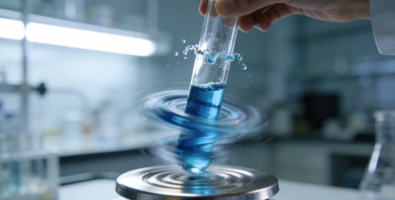 实验室内，精密移液器正在从采样