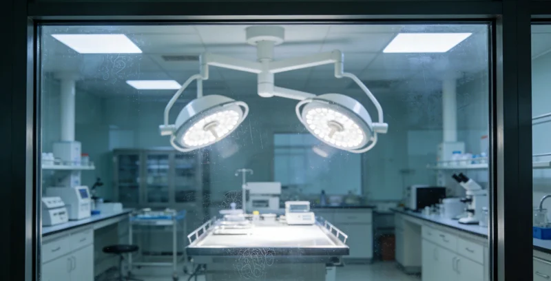 一个家庭在室内仔细查看并讨论基