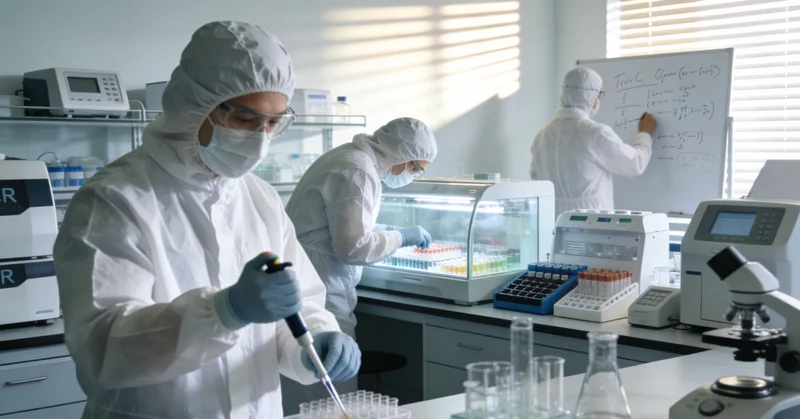 专业基因检测实验室内部,技术人