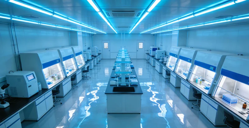 实验室环境中，技术人员正在操作