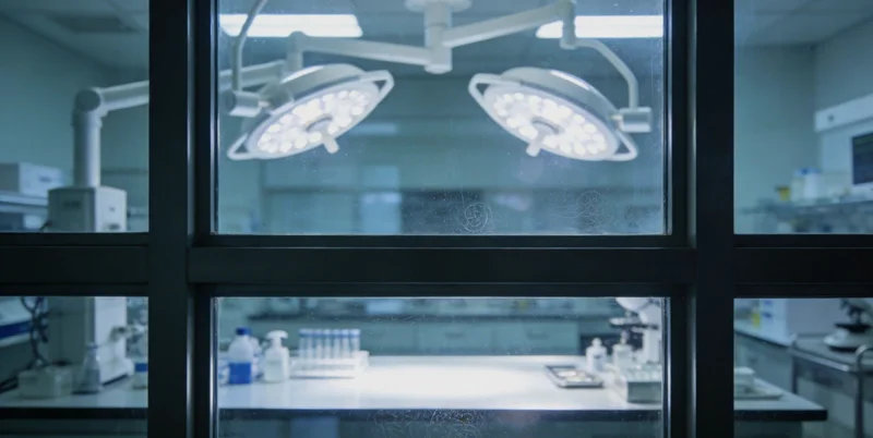 身着防护服的专业检测人员正在生