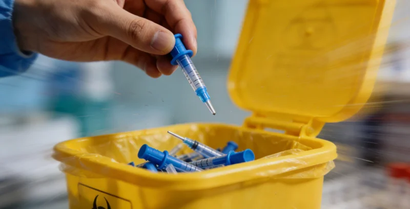 医生正在通过支气管镜进行肺泡灌