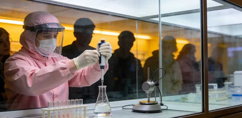 专业基因检测实验室工作场景