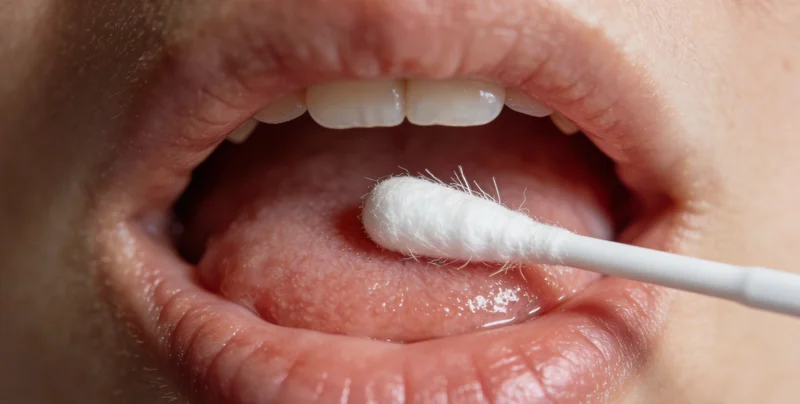 一位农技人员正在田间采集土壤样