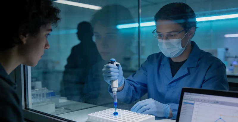 专业基因检测实验室工作场景