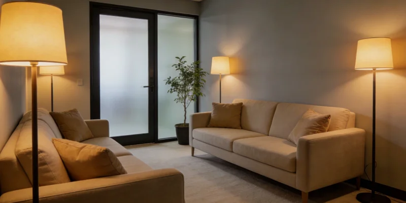 一个北海家庭在温馨的家中，一起