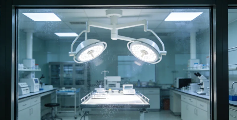 专业人员在高通量测序仪前进行样本检测