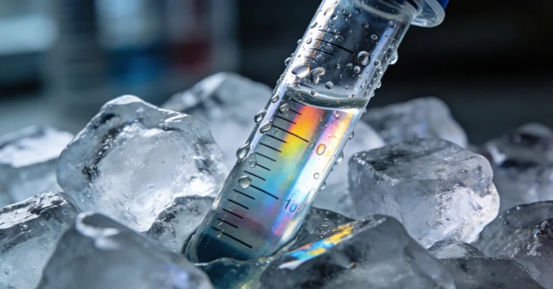 身着白大褂的实验员在生物安全柜