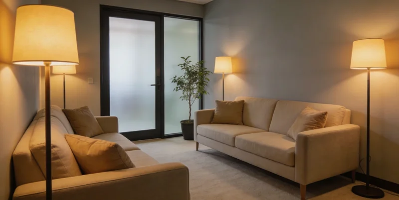 专业人士在办公室内为客户解读基因检测报告