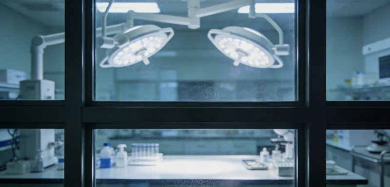 东营的神经外科医生在办公室内,正与同事一起分析一份基因检测报告