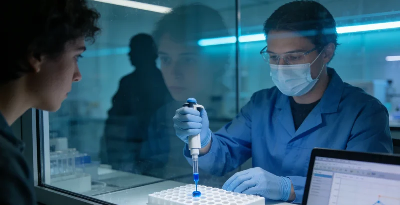 专业基因检测实验室内的先进设备