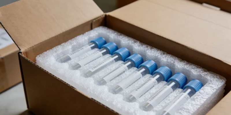 专业人员进行咽拭子采样示范