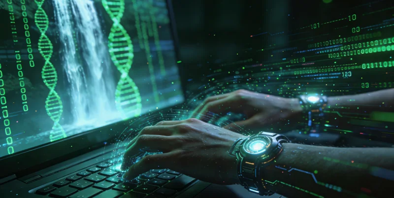 实验室技术人员正在进行基因测序