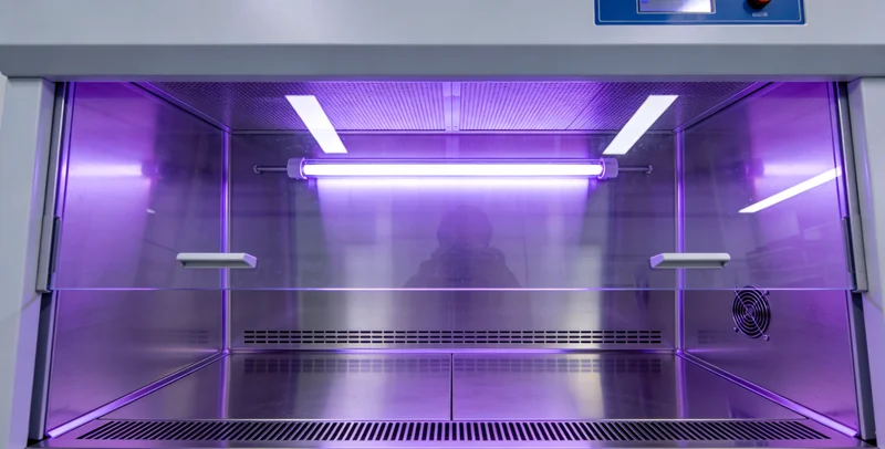 医生在办公室内,手指着电脑屏幕