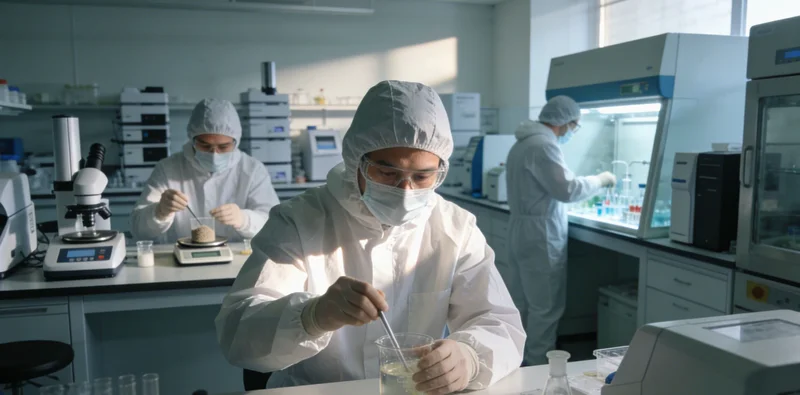 实验室中，专业的测序仪器正在运