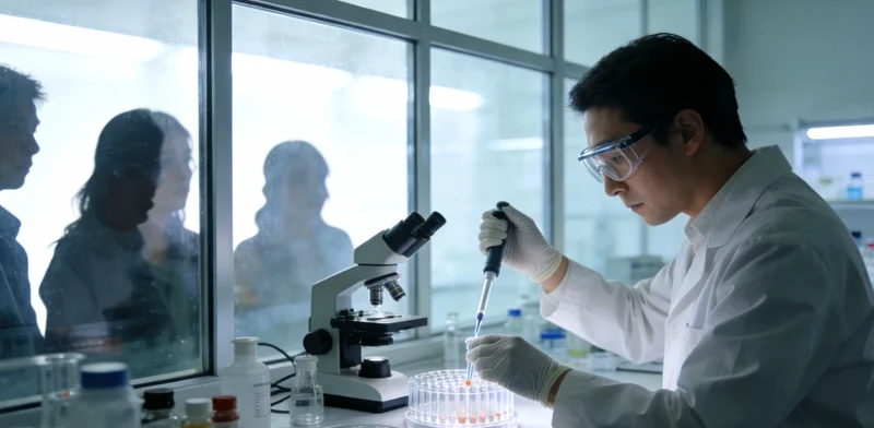 现代化基因检测实验室工作场景