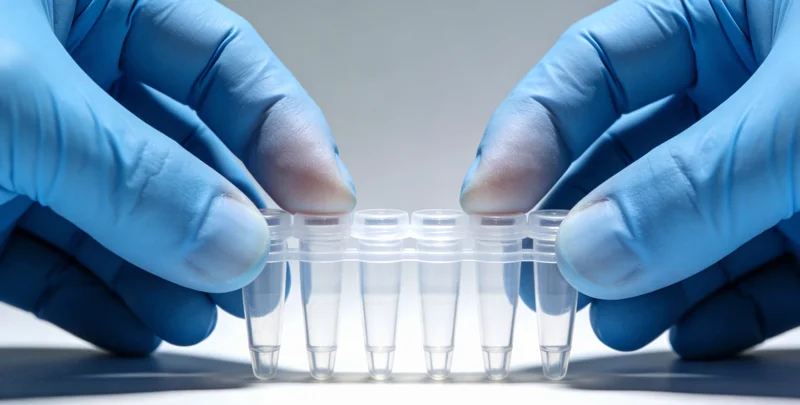 患者家属在咨询台前了解基因检测流程