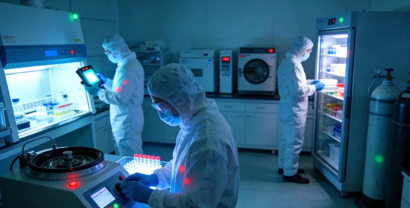 一位医生正在电脑前仔细分析复杂