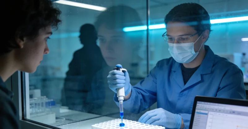 高精度基因检测实验室工作场景