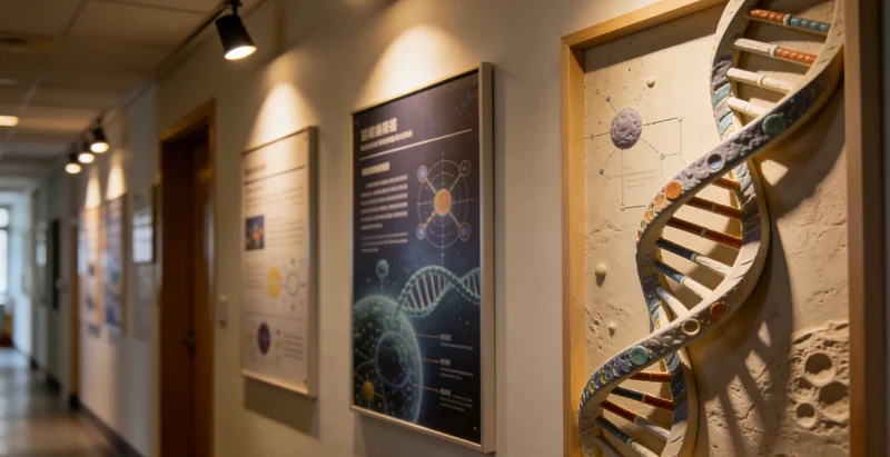 象征基因检测精准技术的抽象概念