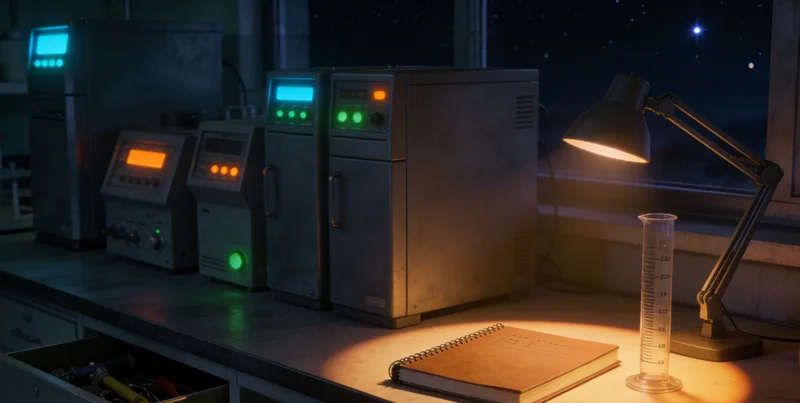 森林中,一位户外工作者正在休息