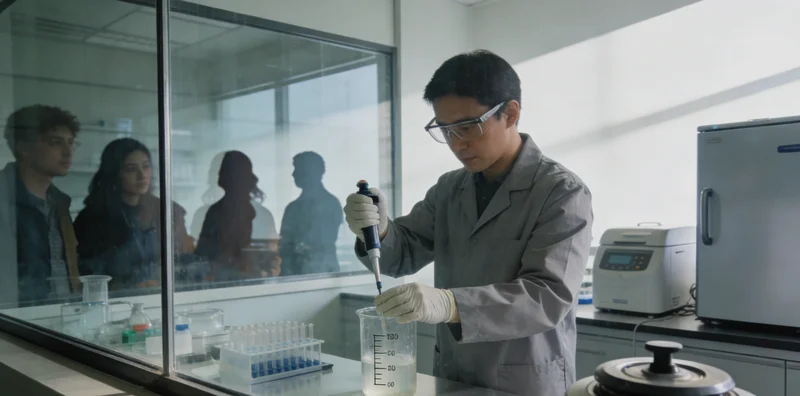 医生正在和患者家属一起查看基因检测报告，讨论治疗方案