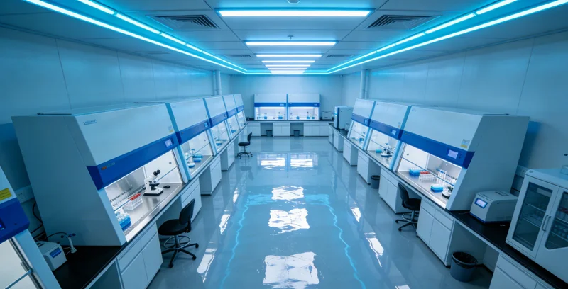 现代化实验室内部，展示基因测序