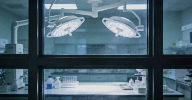 医生在办公室与患者家属查看基因检测报告并进行沟通的场景示意图