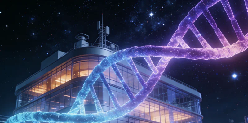 一位医生正指着基因检测报告，向家长进行专业解读