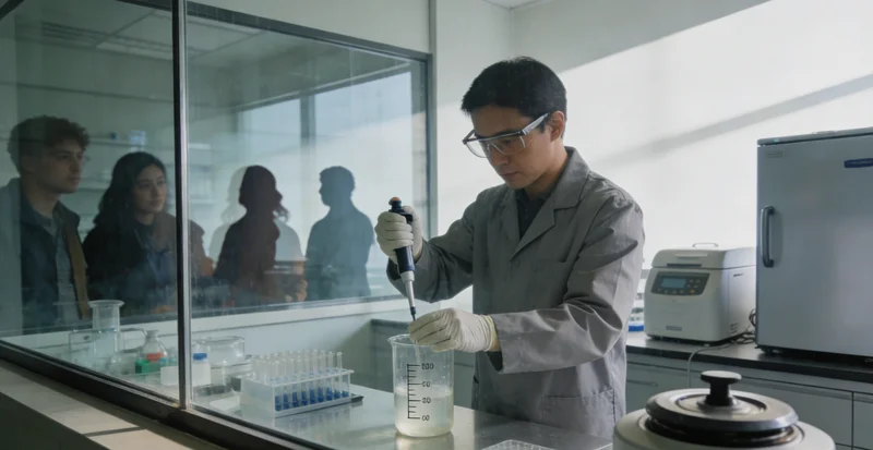 专业基因检测实验室工作场景