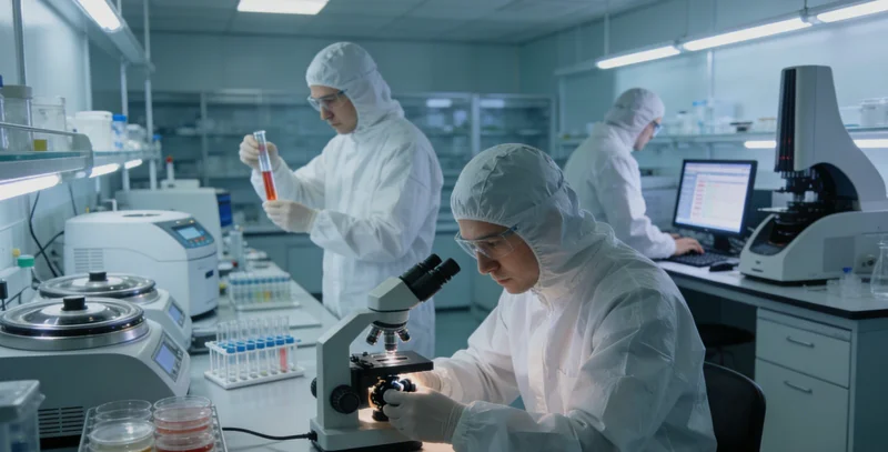 实验室内,技术人员正在操作精密