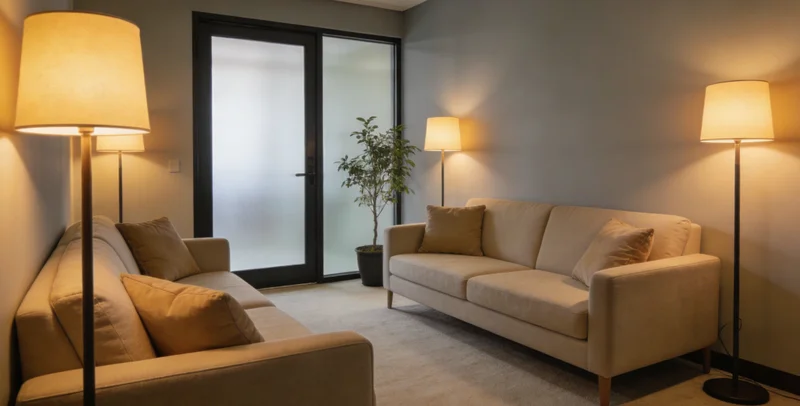 患者与医生在诊室内沟通病情，寻