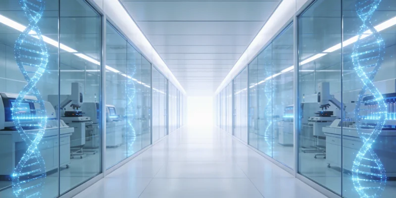 实验室基因检测分析示意图