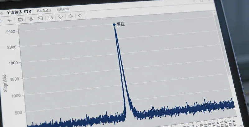 电脑屏幕上显示的彩色基因测序数