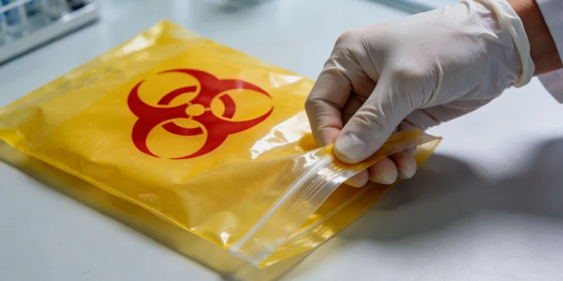 专业人员正在进行静脉血采集用于