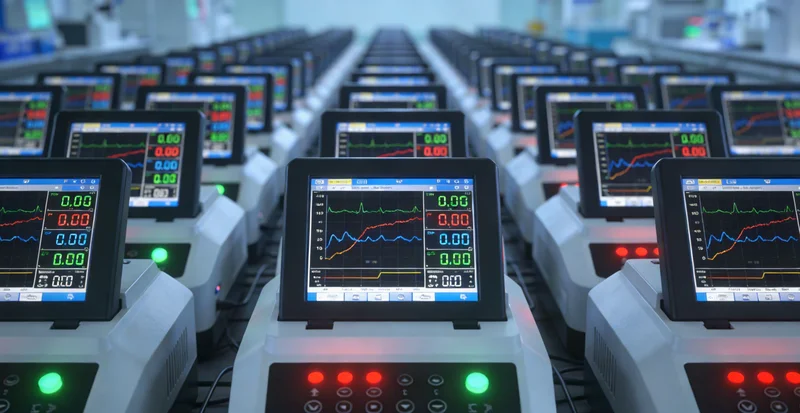 科研人员操作高科技基因测序仪,