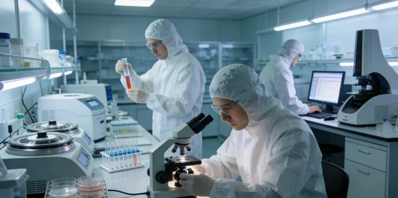 现代化的医学检测实验室内部环境