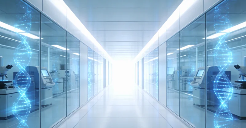 医生正在电脑上查看基因检测报告