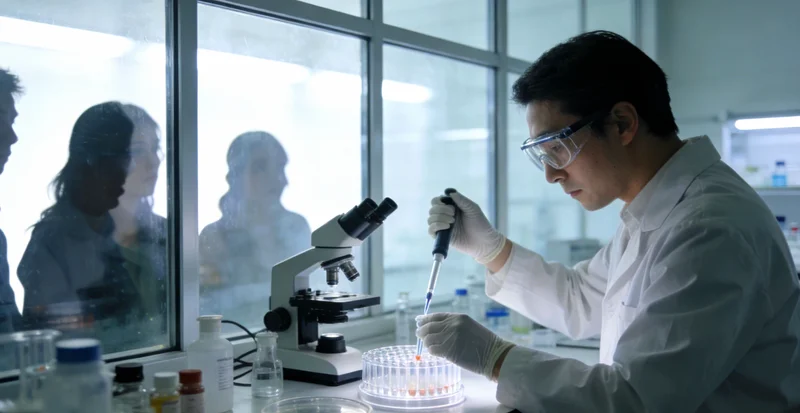 基因检测实验室工作场景